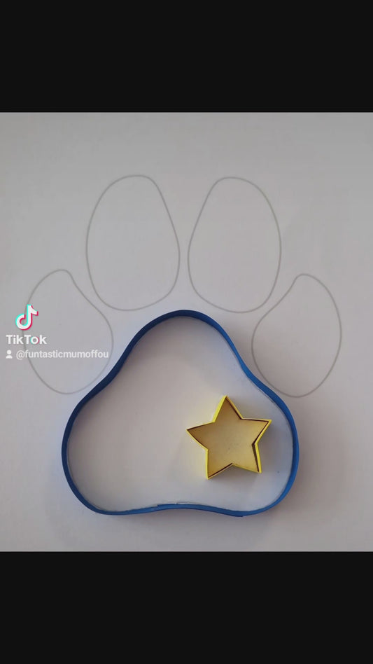 Blue Paw Print wall art