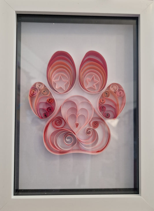 Pink Paw Print Art